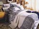 Queen King Size Sateen Cotton Bedding Sets clearance with white cotton