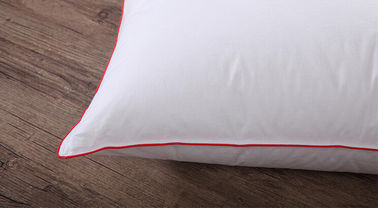 75% Duck Down Feather Pillow Cotton Red Piping For Home Hotel Pillow Insert