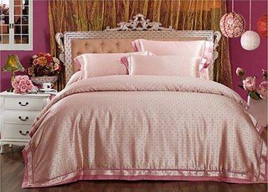 Contemporary Tencel Bedding Luxury Bed Linens Silk Quilt Pink Pillowcase