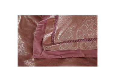 সমসাময়িক Tencel বেডিং লাক্সারি বিছানা পট্টবস্ত্র সিল্ক লেপের পিঙ্ক বালিশের